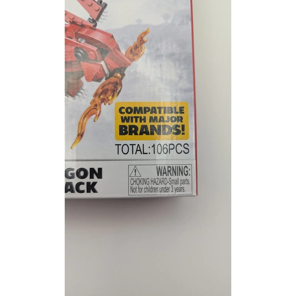 Zuru MAX Dragon Attack Building Set 106 Pc Red Dragon 83123 Compatible Bricks